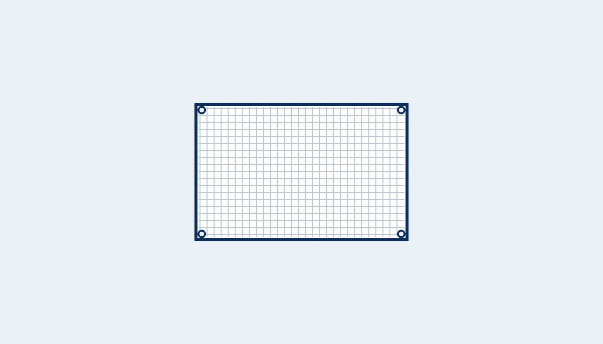 Mesh banner mounted on an outdoor fence