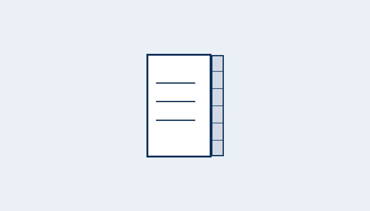Thick saddle-stitched booklet with a large page count