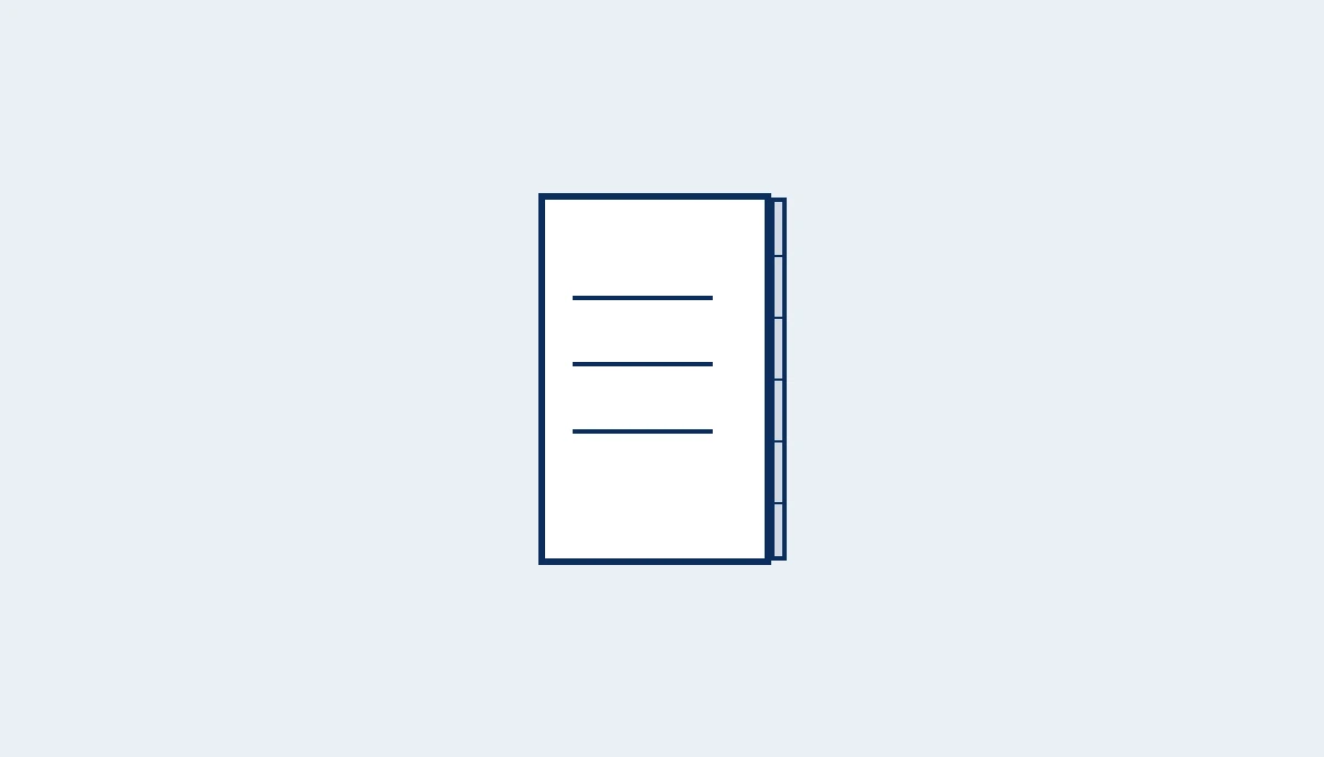 Thin saddle-stitched booklet with a small page count