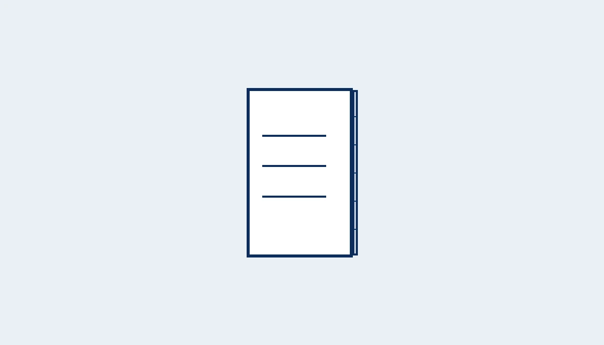 Folded four-page booklet printed on glossy paper